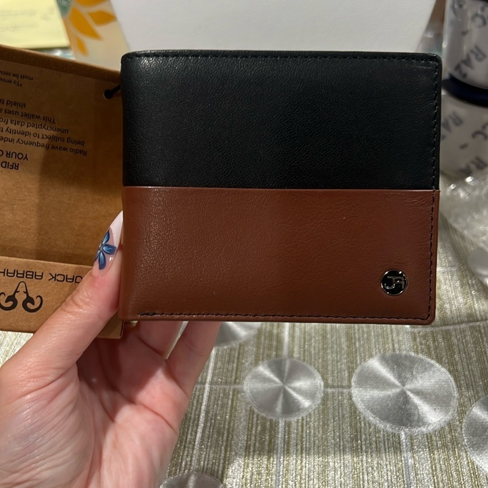 365. Jack Abrahams Genuine Brown and Black Men's Wallet